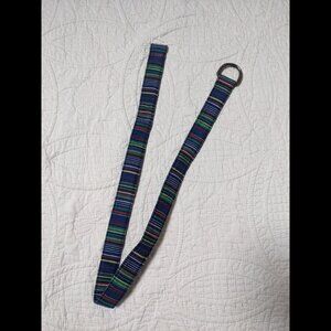 Multicolored Striped Adjustable Belt